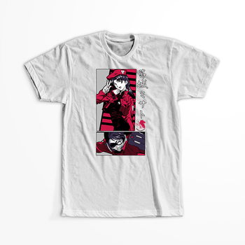 Koszulka Biała Neon Genesis Evangelion - WYBIERZ KOLOR KOSZULKI I FASON