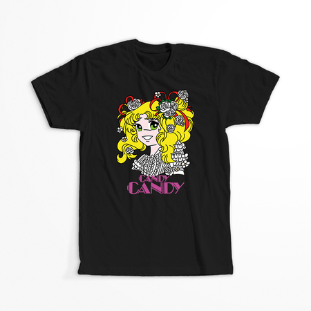 Koszulka Czarna Candy Candy - WYBIERZ KOLOR KOSZULKI I FASON