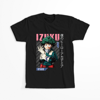 Koszulka Czarna My Hero Academia / Akademia bohaterów - WYBIERZ KOLOR KOSZULKI I FASON