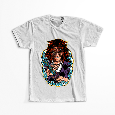 Koszulka Biała Demon Slayer / Kimetsu no Yaiba / Miecz zabójcy demonów - WYBIERZ KOLOR KOSZULKI I FASON