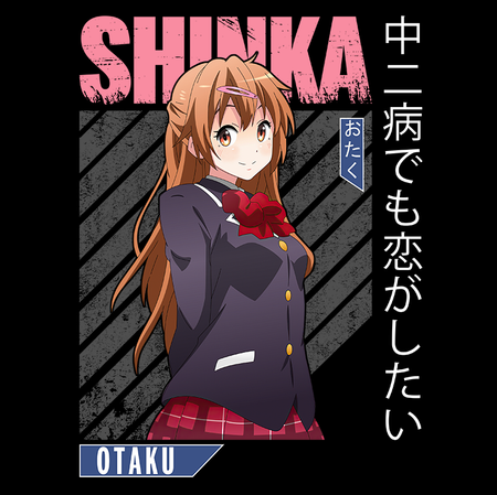 Koszulka Biała Chuunibyou demo Koi ga Shitai! / Love, Chunibyo & Other Delusions! - WYBIERZ KOLOR KOSZULKI I FASON