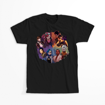 Koszulka Czarna - League of Legends & Arcane - WYBIERZ KOLOR KOSZULKI I FASON