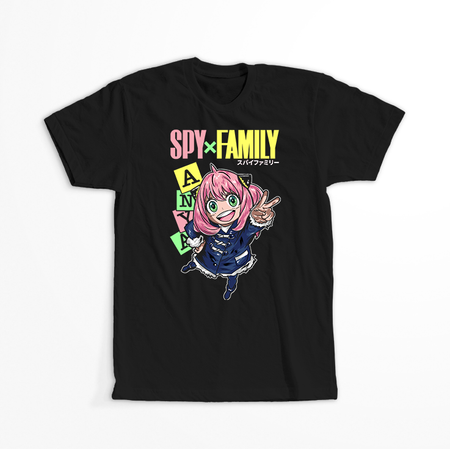 Koszulka Czarna Spy X Family - WYBIERZ KOLOR KOSZULKI I FASON