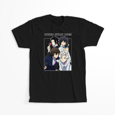 Koszulka Czarna - Bungou Stray Dogs - WYBIERZ KOLOR KOSZULKI I FASON