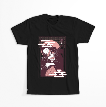 Koszulka Czarna Demon Slayer / Kimetsu no Yaiba / Miecz zabójcy demonów - WYBIERZ KOLOR KOSZULKI I FASON