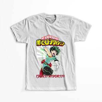 Koszulka Biała My Hero Academia / Akademia bohaterów - WYBIERZ KOLOR KOSZULKI I FASON