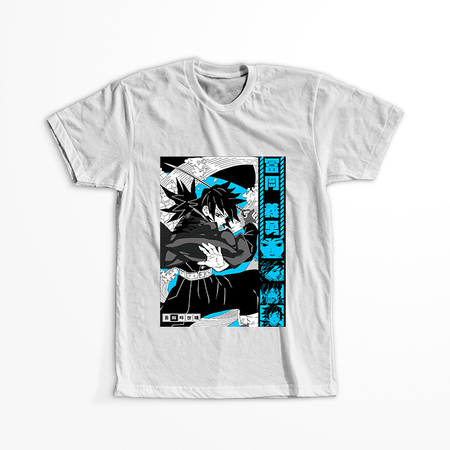 Koszulka Biała Demon Slayer / Kimetsu no Yaiba / Miecz zabójcy demonów - WYBIERZ KOLOR KOSZULKI I FASON
