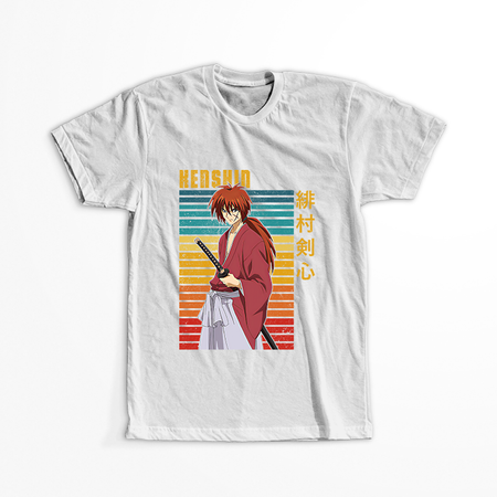 Koszulka Biała Rurouni Kenshin WYBIERZ KOLOR KOSZULKI I FASON