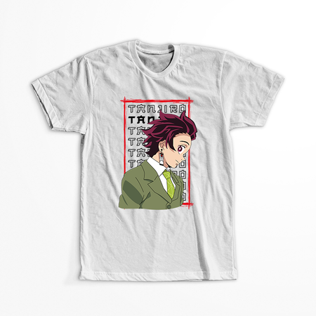 Koszulka Biała Demon Slayer / Kimetsu no Yaiba / Miecz zabójcy demonów - WYBIERZ KOLOR KOSZULKI I FASON