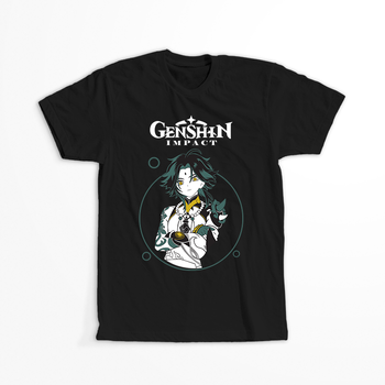 Koszulka Czarna Genshin Impact - Xiao - WYBIERZ KOLOR