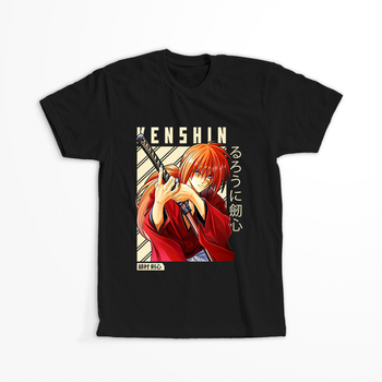 Koszulka Czarna Rurouni Kenshin WYBIERZ KOLOR KOSZULKI I FASON