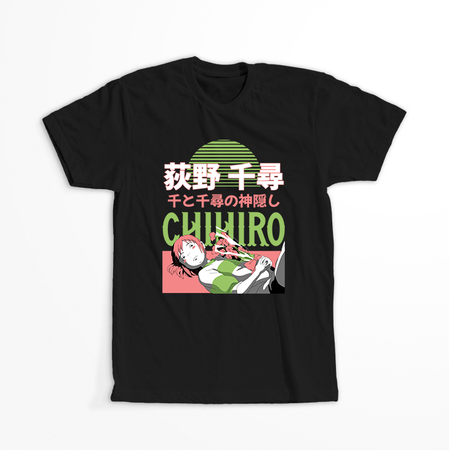 Koszulka Czarna - Spirited Away / W krainie bogów  - WYBIERZ KOLOR KOSZULKI I FASON