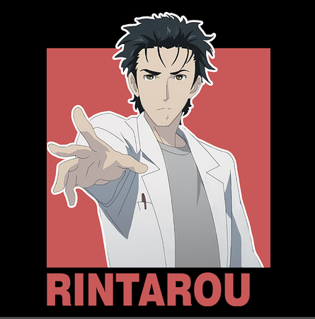 Koszulka Czarna - Steins;Gate - WYBIERZ KOLOR KOSZULKI I FASON