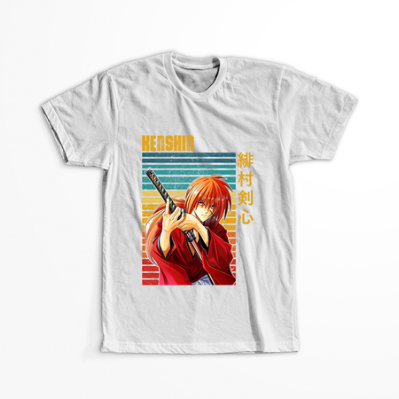 Koszulka Biała Rurouni Kenshin WYBIERZ KOLOR KOSZULKI I FASON