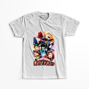 Koszulka Biała My Hero Academia / Akademia bohaterów - WYBIERZ KOLOR KOSZULKI I FASON