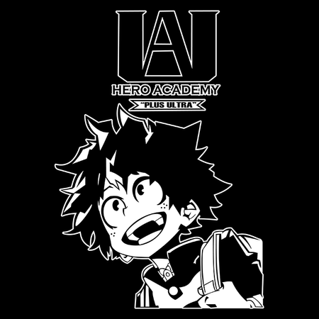 Koszulka Czarna My Hero Academia / Akademia bohaterów - WYBIERZ KOLOR KOSZULKI I FASON