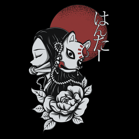 Koszulka Czarna Demon Slayer / Kimetsu no Yaiba / Miecz zabójcy demonów - WYBIERZ KOLOR KOSZULKI I FASON