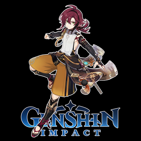 Koszulka Czarna Genshin Impact - Shikanoin Heizou - WYBIERZ KOLOR