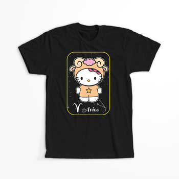 Koszulka Czarna - Hello Kitty - WYBIERZ KOLOR KOSZULKI I FASON