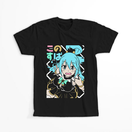 Koszulka Czarna KonoSuba: God's Blessing on This Wonderful World! / Kono Subarashii Sekai ni Shukufuku wo! - WYBIERZ KOLOR KOSZULKI I FASON