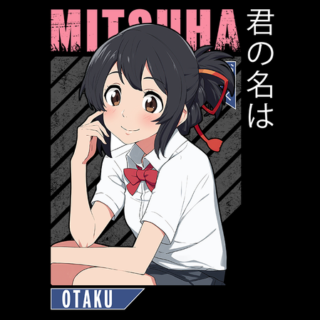 Koszulka Czarna Kimi no na wa WYBIERZ KOLOR KOSZULKI I FASON