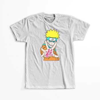 Koszulka Biała Naruto / Boruto - WYBIERZ KOLOR KOSZULKI I FASON