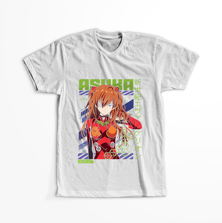 Koszulka Biała Neon Genesis Evangelion - WYBIERZ KOLOR KOSZULKI I FASON