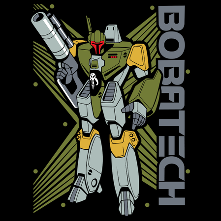 Koszulka Czarna Robotech WYBIERZ KOLOR KOSZULKI I FASON