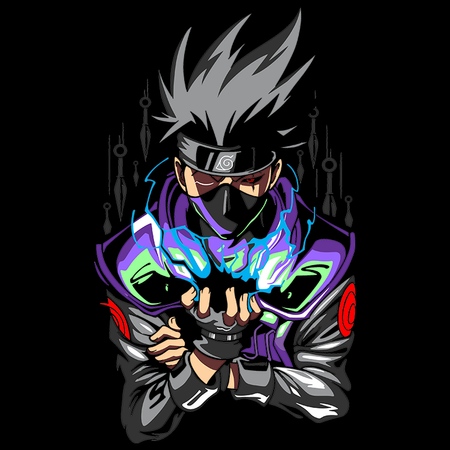 Koszulka Czarna Naruto / Boruto - WYBIERZ KOLOR KOSZULKI I FASON