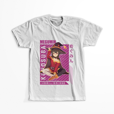 Koszulka Biała KonoSuba: God's Blessing on This Wonderful World! / Kono Subarashii Sekai ni Shukufuku wo! - WYBIERZ KOLOR KOSZULKI I FASON