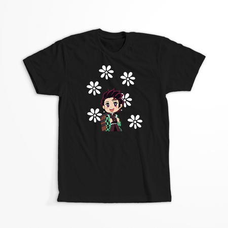 Koszulka Czarna Demon Slayer / Kimetsu no Yaiba / Miecz zabójcy demonów - WYBIERZ KOLOR KOSZULKI I FASON