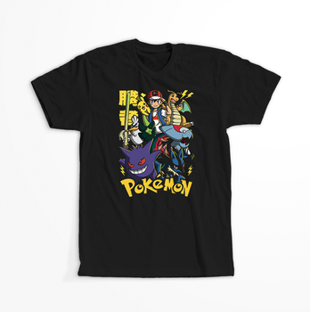 Koszulka Czarna - Pokemon - WYBIERZ KOLOR KOSZULKI I FASON