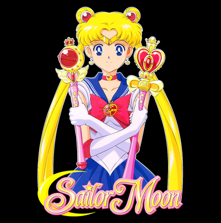 Koszulka Czarna Sailor Moon WYBIERZ KOLOR KOSZULKI I FASON