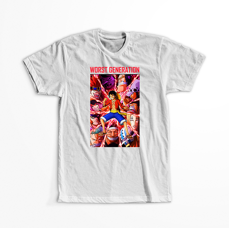 Koszulka Biała One Piece - WYBIERZ KOLOR KOSZULKI I FASON