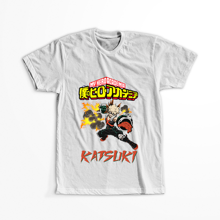 Koszulka Biała My Hero Academia / Akademia bohaterów - WYBIERZ KOLOR KOSZULKI I FASON