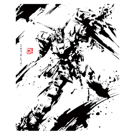 Koszulka Biała Gundam - WYBIERZ KOLOR KOSZULKI I FASON