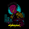 Koszulka Czarna Cyberpunk Edgerunners - WYBIERZ KOLOR KOSZULKI I FASON
