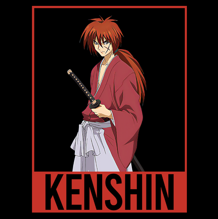 Koszulka Biała Rurouni Kenshin WYBIERZ KOLOR KOSZULKI I FASON