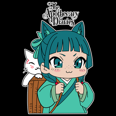 Koszulka Czarna The Apothecary Diaries / Zapiski Zielarki - WYBIERZ FASON I KOLOR KOSZULKI 