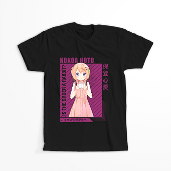 Koszulka Czarna - Is the Order a Rabbit? - WYBIERZ KOLOR KOSZULKI I FASON