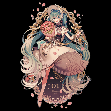 Koszulka Czarna Vocaloid Hatsune Miku - WYBIERZ KOLOR KOSZULKI I FASON