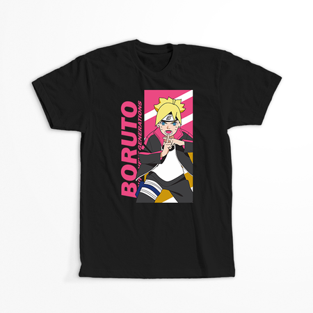 Koszulka Czarna Naruto / Boruto - WYBIERZ KOLOR KOSZULKI I FASON