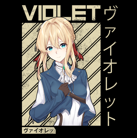 Koszulka Biała Violet Evergarden WYBIERZ KOLOR KOSZULKI I FASON