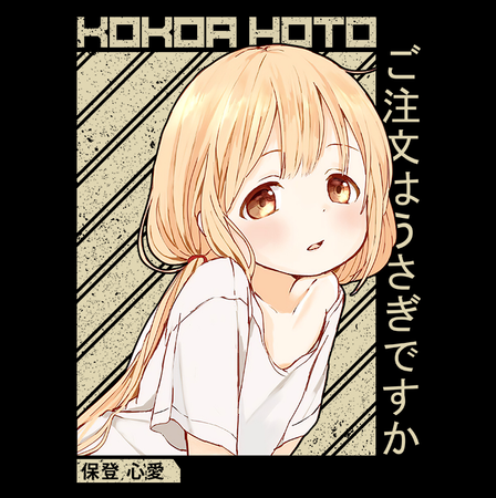 Koszulka Czarna - Is the Order a Rabbit?  - WYBIERZ KOLOR KOSZULKI I FASON