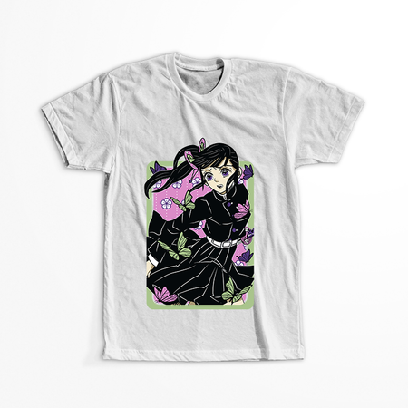 Koszulka Biała Demon Slayer / Kimetsu no Yaiba / Miecz zabójcy demonów - WYBIERZ KOLOR KOSZULKI I FASON