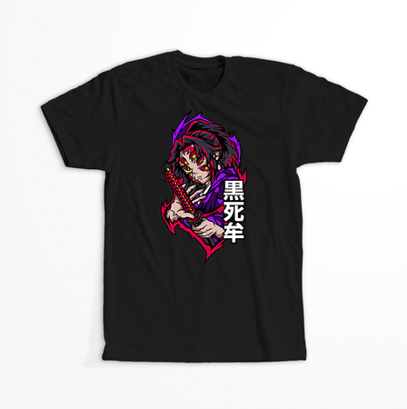 Koszulka Czarna Demon Slayer / Kimetsu no Yaiba / Miecz zabójcy demonów - WYBIERZ KOLOR KOSZULKI I FASON
