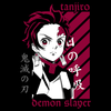 Koszulka Czarna Demon Slayer / Kimetsu no Yaiba / Miecz zabójcy demonów - WYBIERZ KOLOR KOSZULKI I FASON