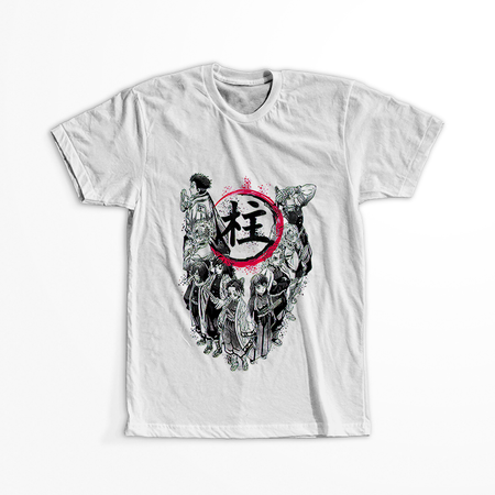 Koszulka Biała Demon Slayer / Kimetsu no Yaiba / Miecz zabójcy demonów - WYBIERZ KOLOR KOSZULKI I FASON