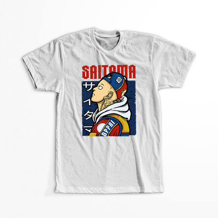 Koszulka Biała One-Punch Man - WYBIERZ KOLOR KOSZULKI I FASON