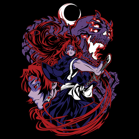 Koszulka Biała Demon Slayer / Kimetsu no Yaiba / Miecz zabójcy demonów - WYBIERZ KOLOR KOSZULKI I FASON